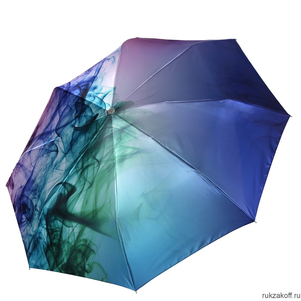 Женский зонт Fabretti L-20295-10 облегченный автомат, 3 сложения, сатин фиолетовый