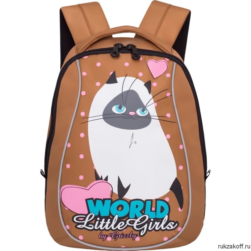 Детский рюкзак Grizzly Cute Cat Biege Rs-764-7