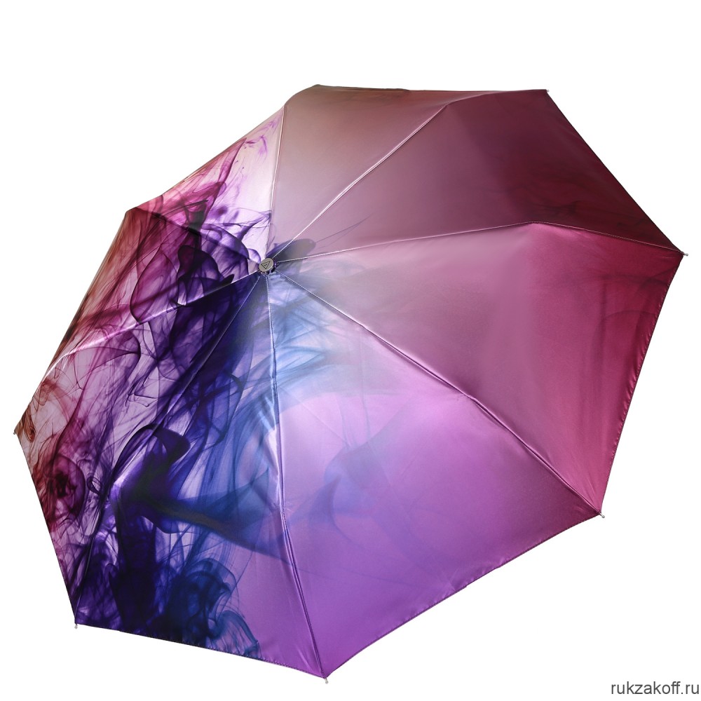 Женский зонт Fabretti L-20295-5 облегченный автомат, 3 сложения, сатин розовый