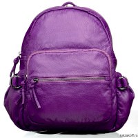 Рюкзак из искусственной кожи Orsoro фиолетовый d-252
