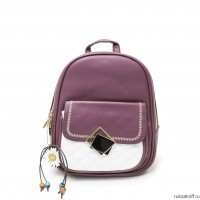 Женский кожаный рюкзак маленький OrsOro ORW-0207 бледно-пурпурный