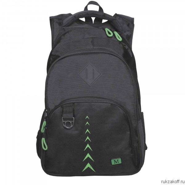 Молодежный рюкзак MERLIN F502 черно-зеленый