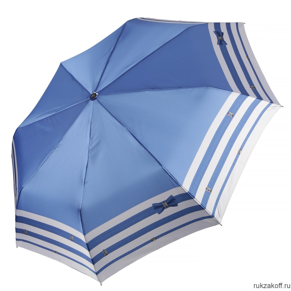 Женский зонт Fabretti UFS0020-9 автомат, 3 сложения, сатин голубой