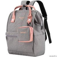 Дорожный женский рюкзак-сумка Himawari HW-H2268 Серый/Розовый
