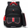 Рюкзак школьный с пеналом Sun eight SE-22005 черный/красный