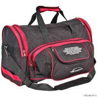 Спортивная сумка Polar 6066с Черный (красные вставки)