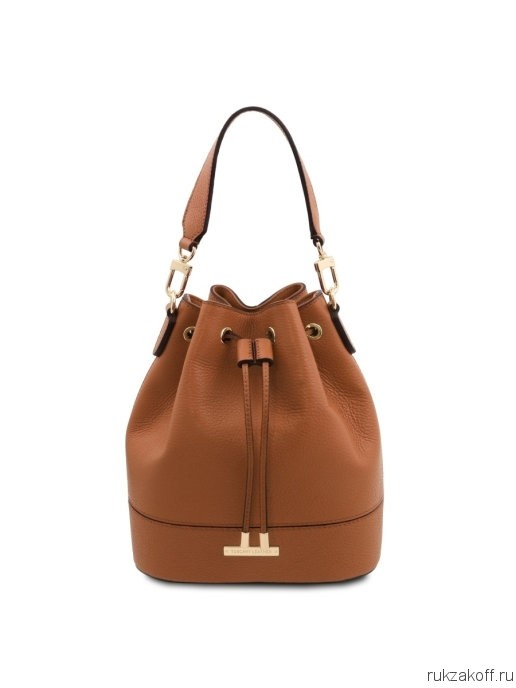 Женская сумка Tuscany Leather bucket Коньяк