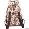 Женский кожаный рюкзак Orsoro d-461 цветы-маслом