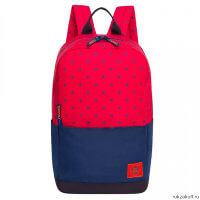 Школьный рюкзак для девочки Grizzly RQ-921-5 Красный/Синий