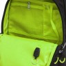 Рюкзак школьный GRIZZLY RB-250-1 черный - салатовый