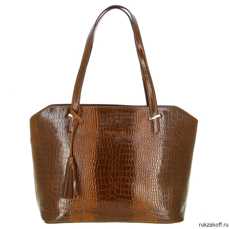 Женская сумка Versado B502 brown croco