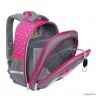 Рюкзак школьный GRIZZLY RAz-286-13 серый - розовый