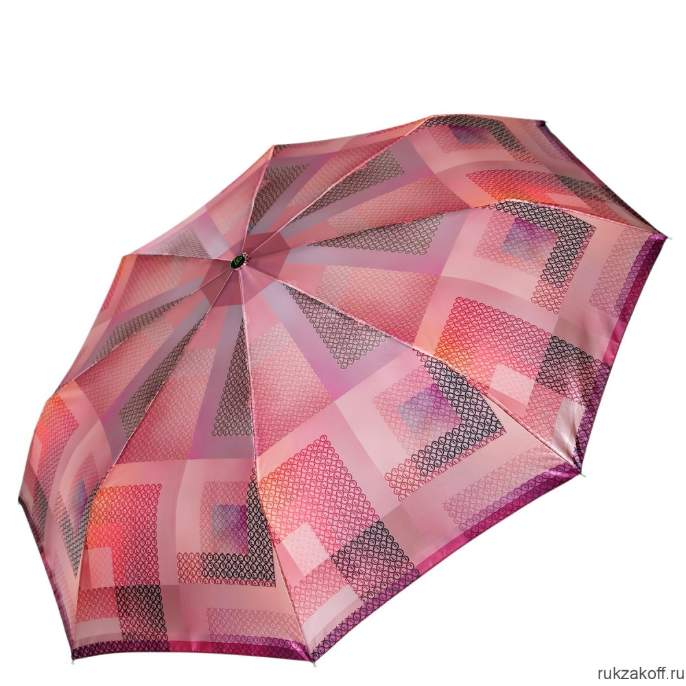 Женский зонт Fabretti S-20127-5 автомат, 3 сложения,сатин розовый