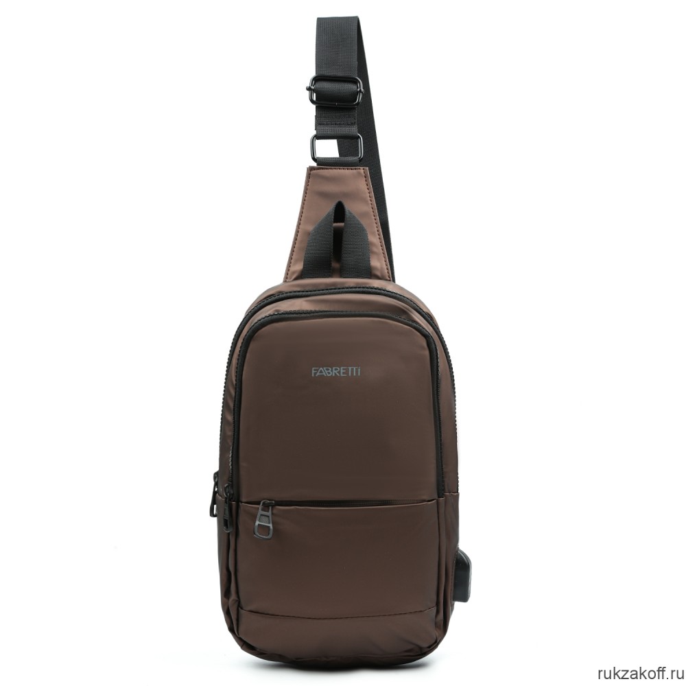 Однолямочный рюкзак Fabretti Y1002-12 коричневый