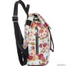Женский кожаный рюкзак Orsoro d-179 цветы на мяте