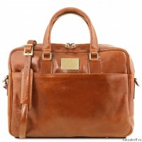 Кожаный портфель для ноутбука Tuscany Leather URBINO (2 отдела) Мед