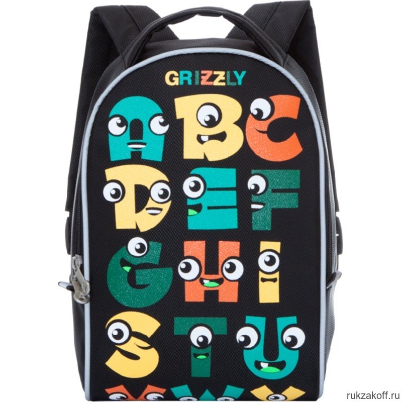 Детский рюкзак Grizzly ABC Black-Orange Rs-734-5